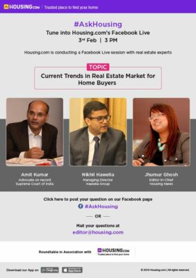 Housing.com to present a Facebook Live session on ‘Current market trends for home buyers’