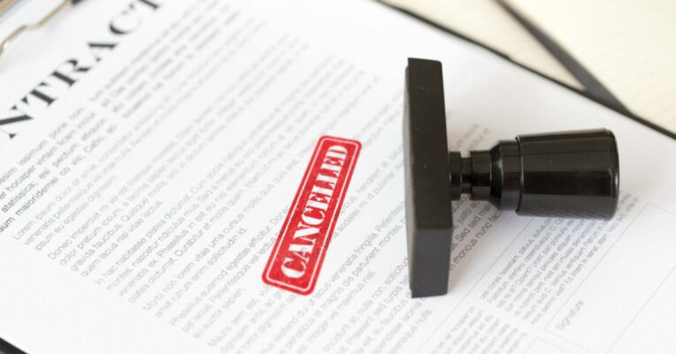 How is money refunded when a property deal is cancelled