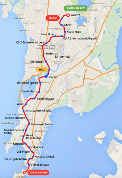 Mumbai local train route map pdf