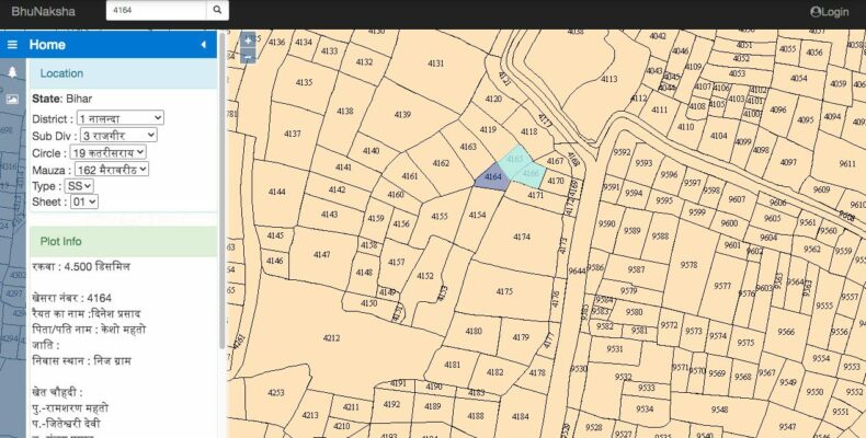 Bihar Bhu Naksha Plot Map View Online - Anichart Winter 2024