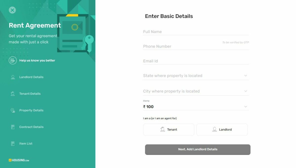 Rent Agreement Delhi Format, details, process to register, fee
