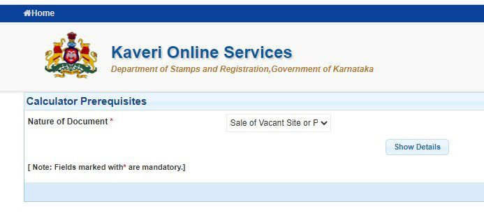 Kaveri Online Services Portal