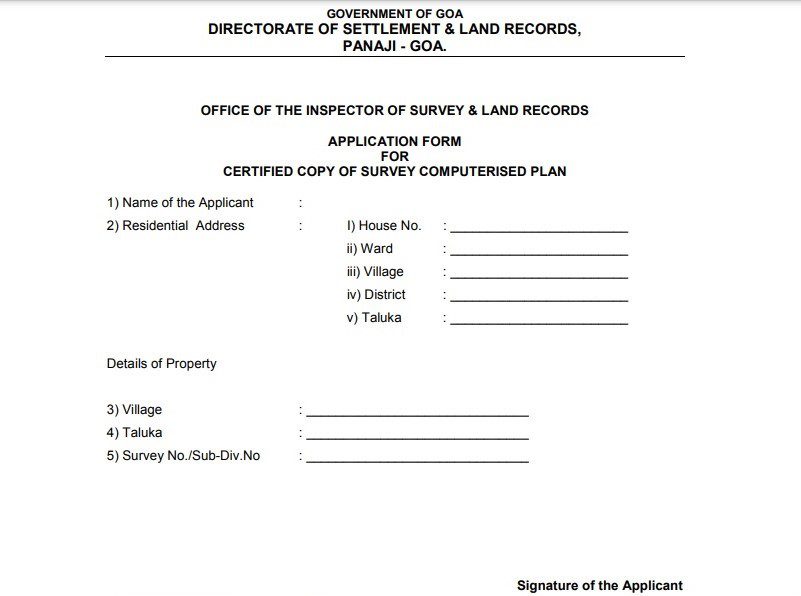 Goa Land Records Search Land Survey Map Goa, Form and 14 & more