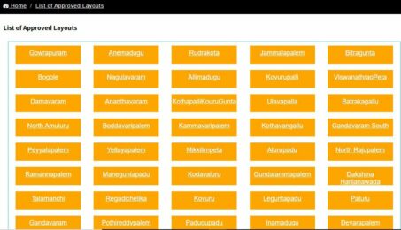 List of approved layouts