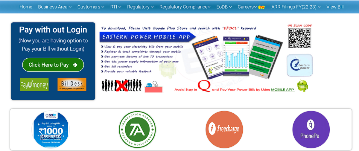 How to pay bills online and register as a new user on Eastern Power