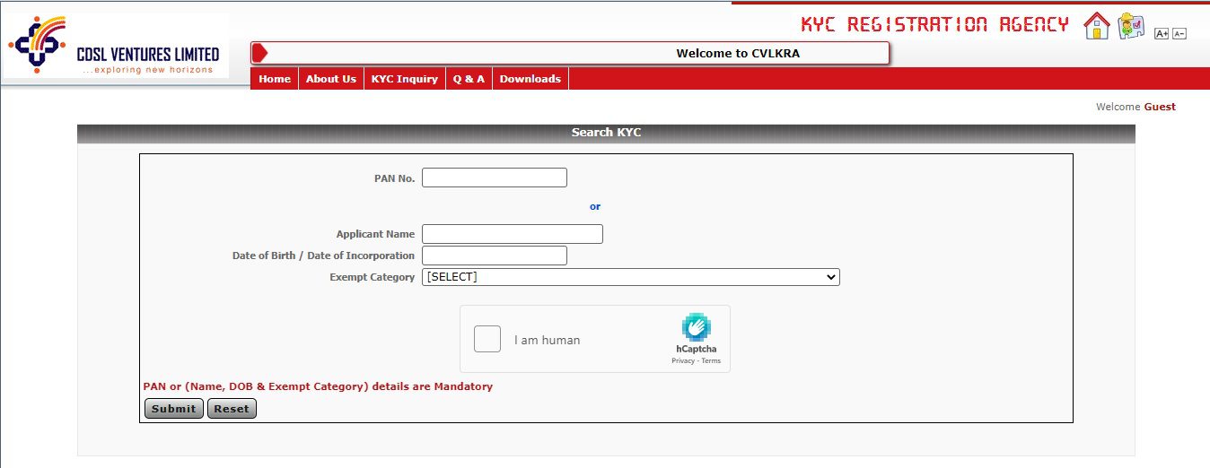 PAN KYC Status Process To Check KYC Status Online Using PAN Card