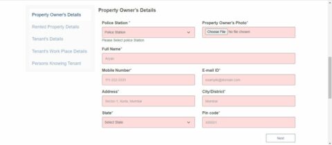 Mumbai Police tenant form
