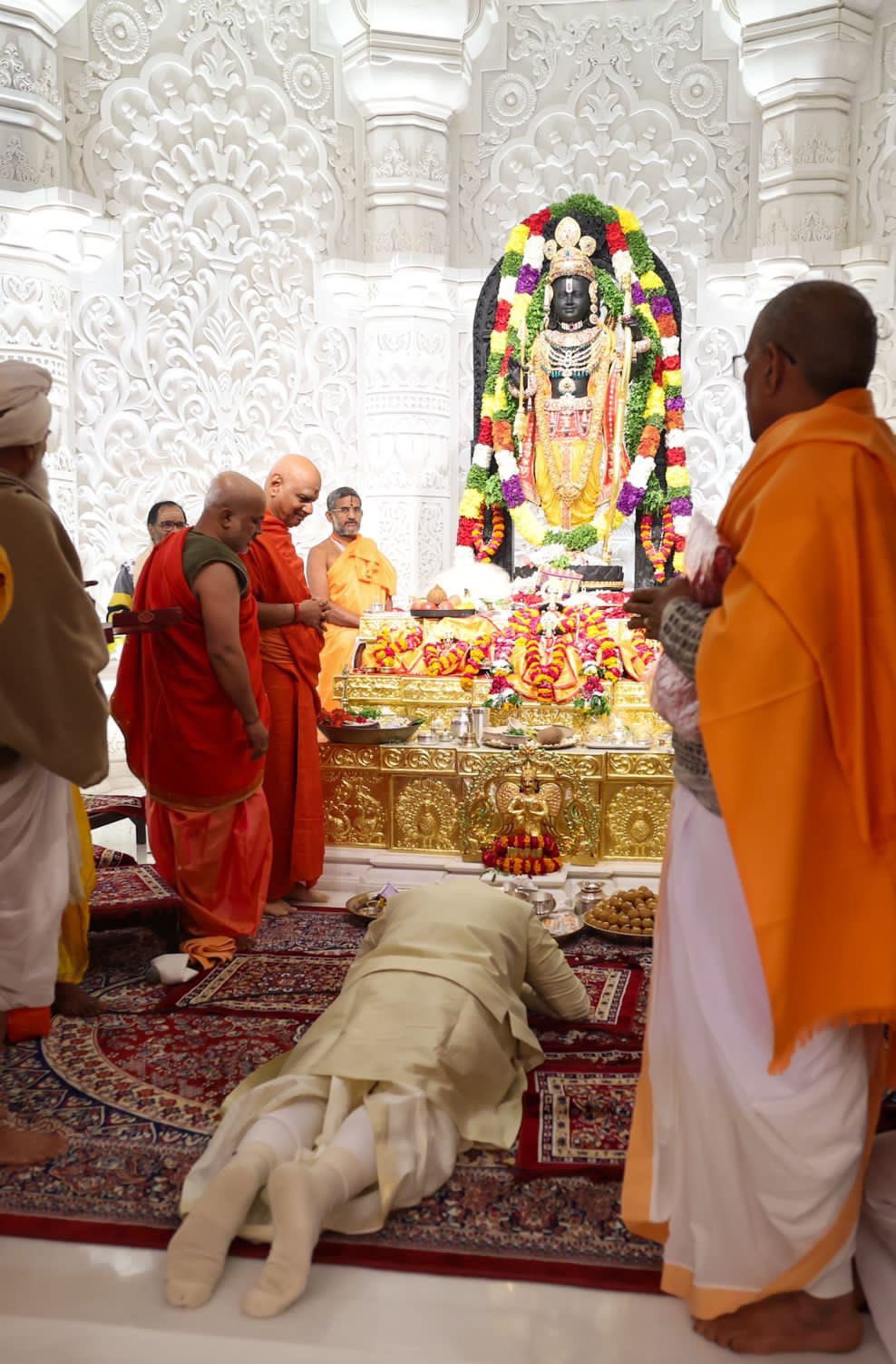 PM Modi participates in Ayodhya Ram Mandir Pran-Pratishtha