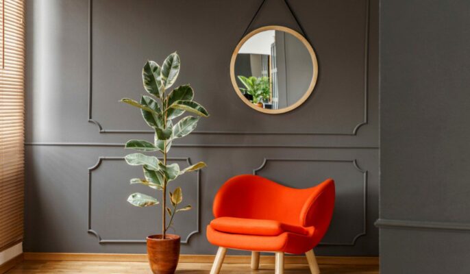 Mirror designs on the wall to accentuate your living space