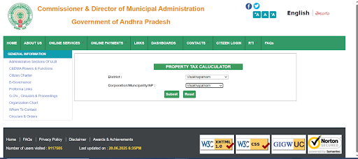 How to pay GVMC Property Tax online?