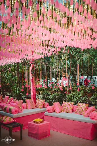 Mehendi, sangeet and haldi decoration ideas at home