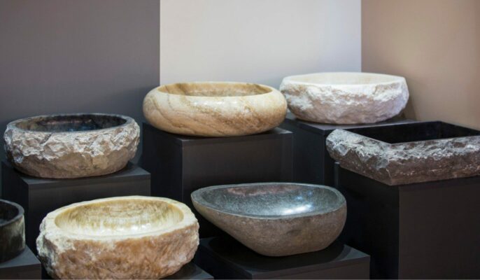 Stone washbasin design to amplify your luxury bathroom’s glamour