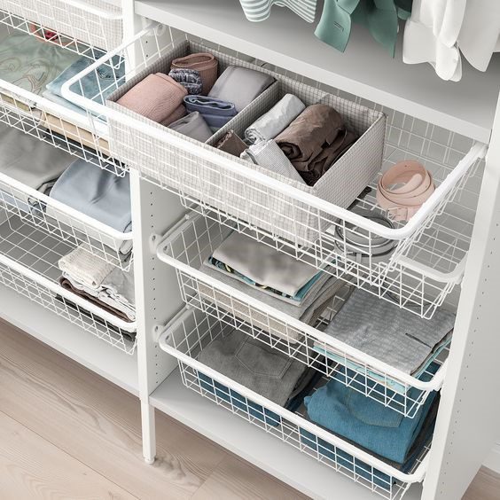 Invest in closet organisers to maximise storage space