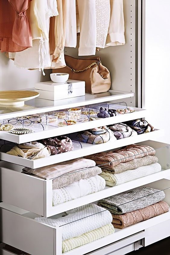 Invest in closet organisers to maximise storage space