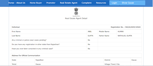 How to search projects and file complaints on RERA Rajasthan?