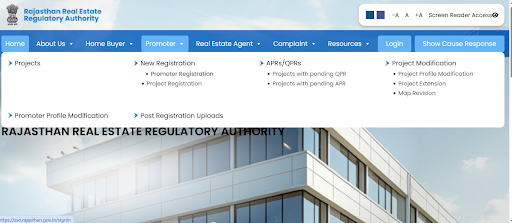 How to search projects and file complaints on RERA Rajasthan?
