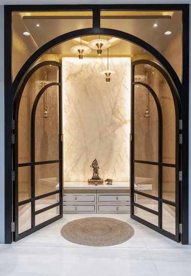 Trending pooja room door design ideas
