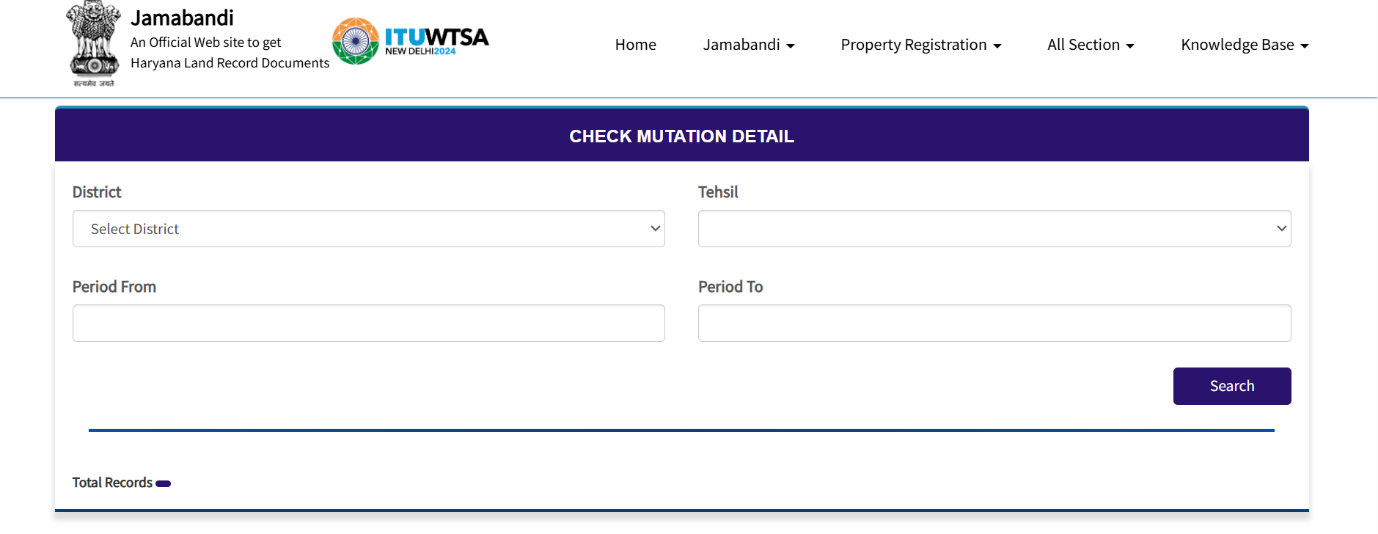 How to check land records on Haryana Jamabandi online?