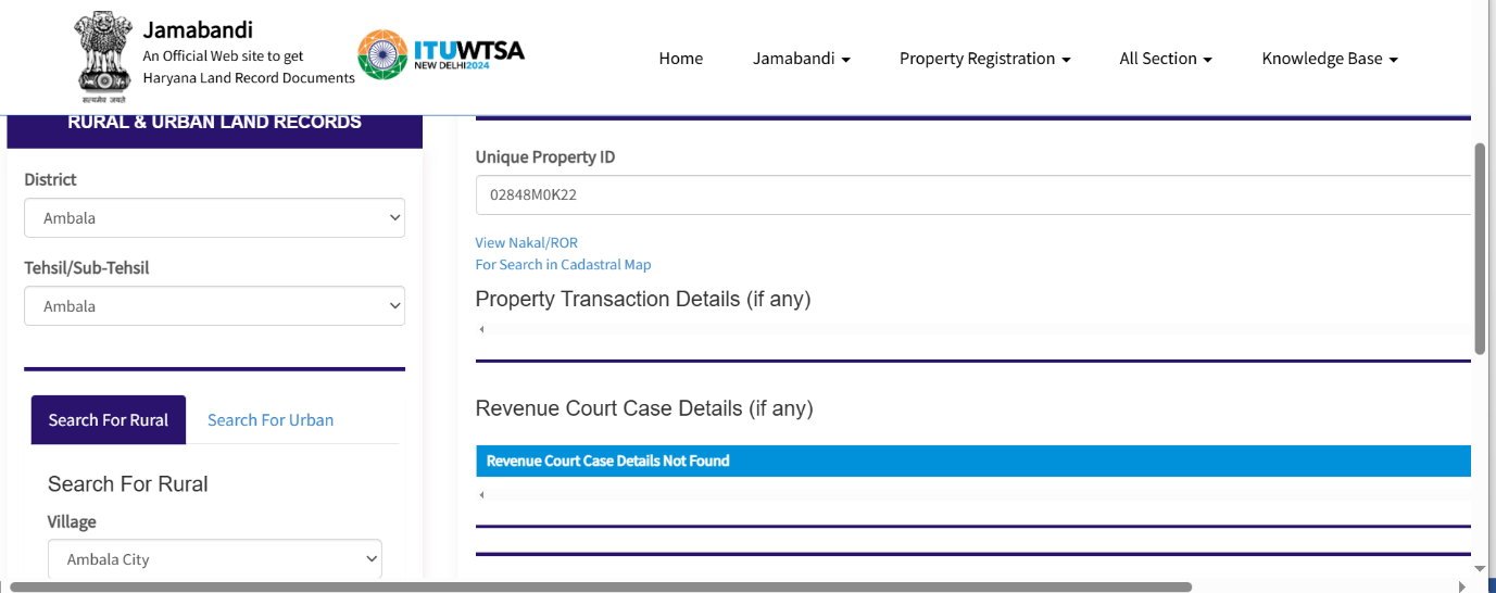 How to check land records on Haryana Jamabandi online?