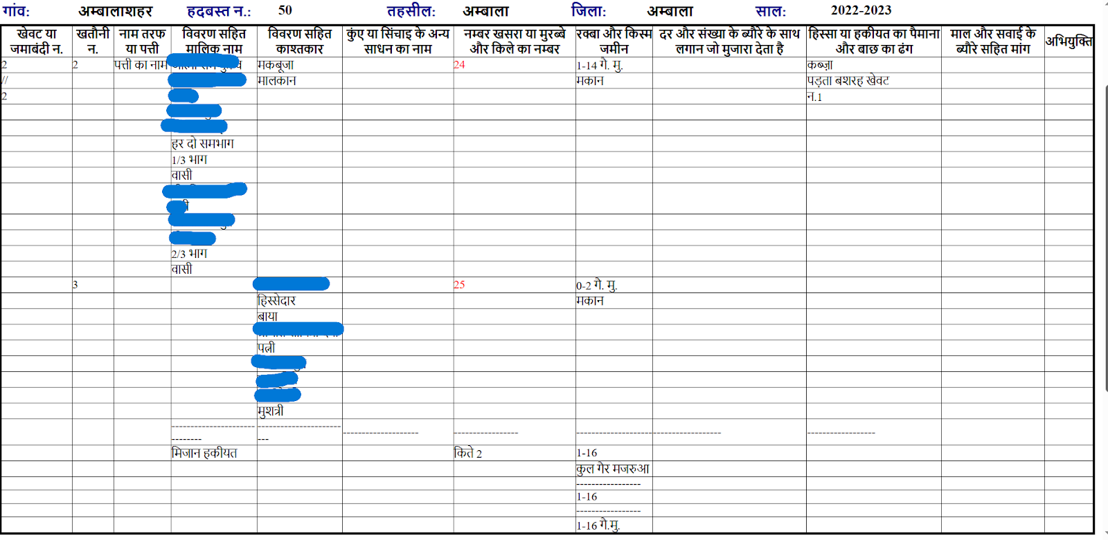 How to check land records on Haryana Jamabandi online?