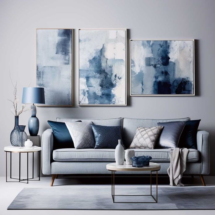 Greyish blue contrast colour for dining room