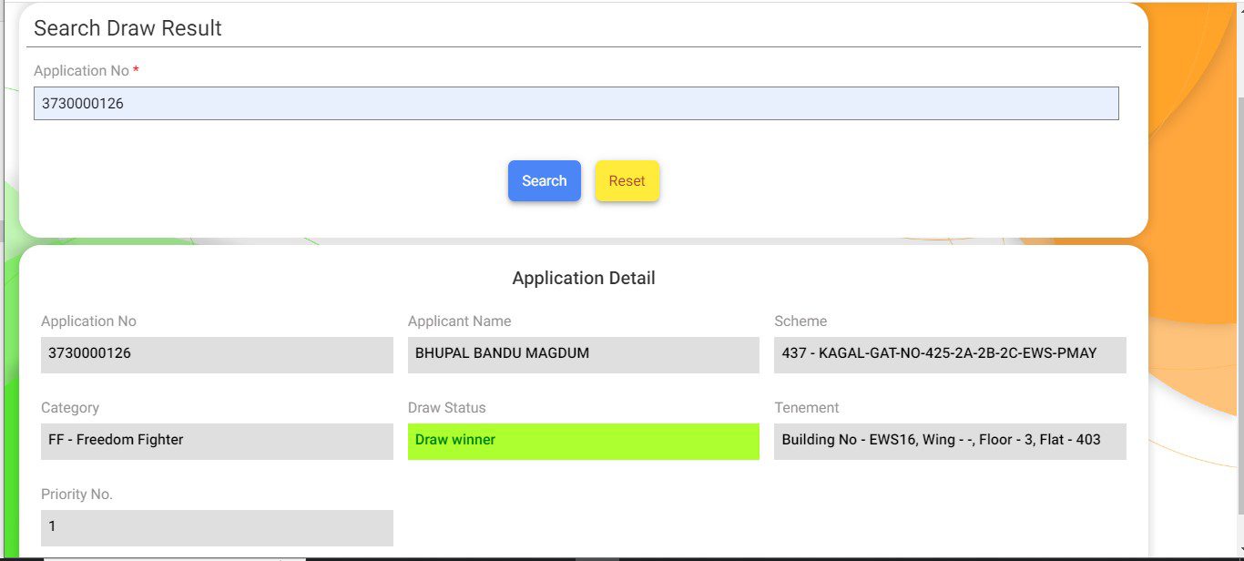 Draw winner Mhada Pune lottery