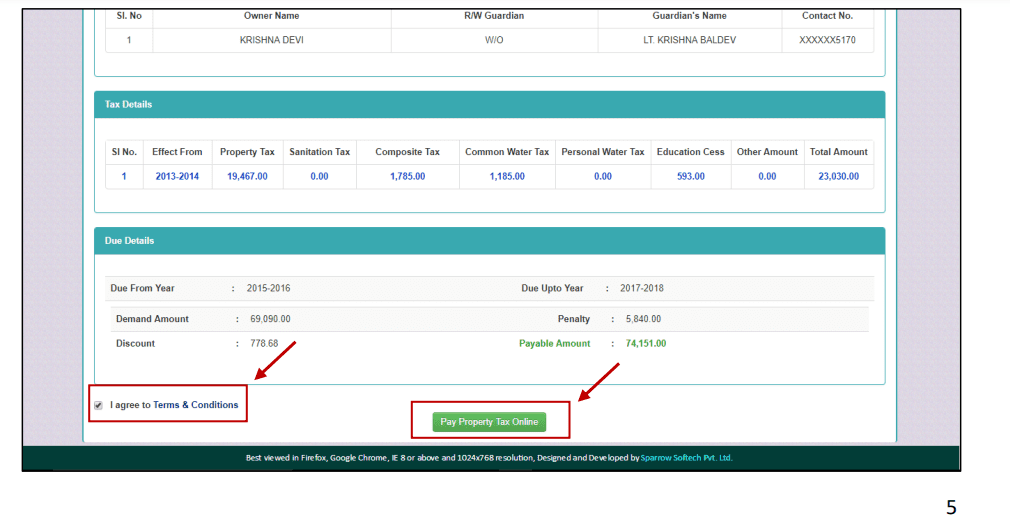 How to pay property tax online in Bilaspur, Chhattisgarh?