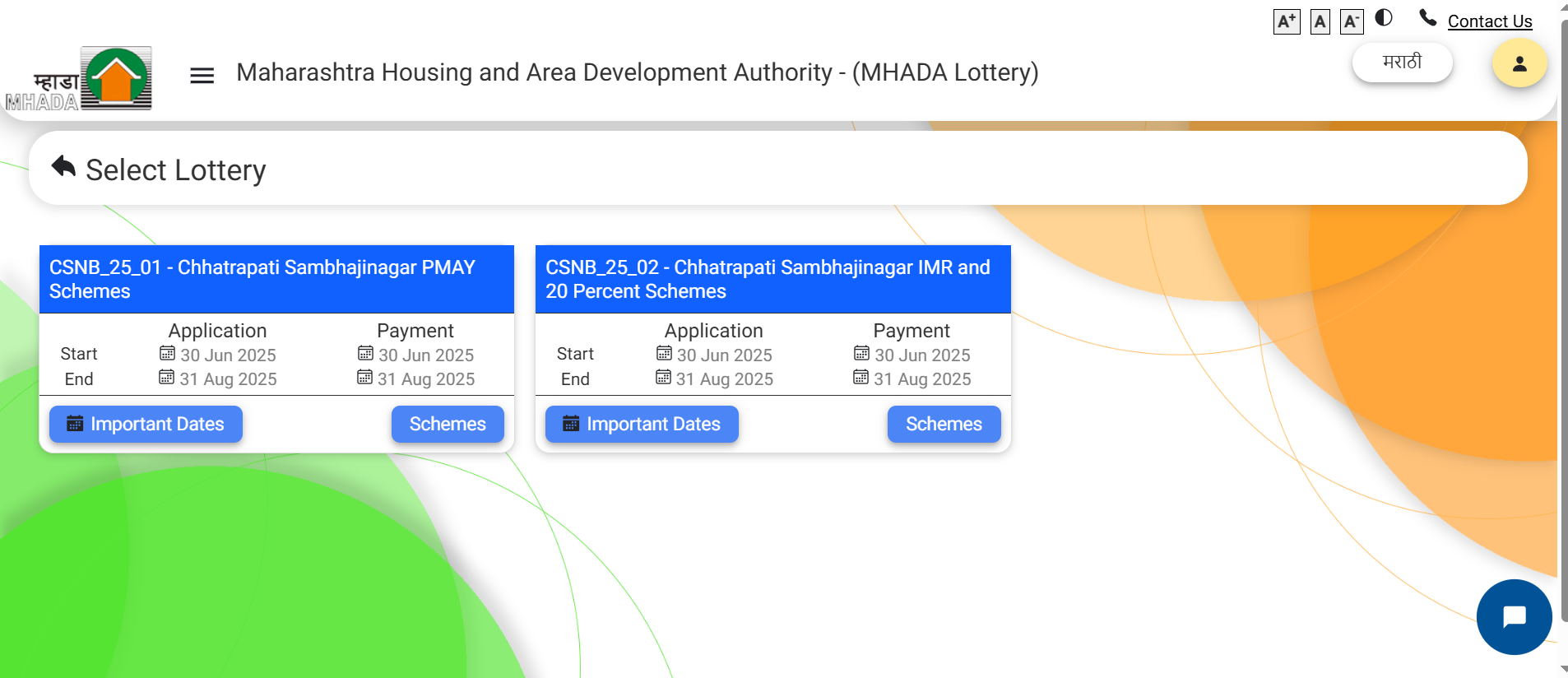 Mhada Chhatrapati Sambhaji Nagar Mhada Lottery 2025