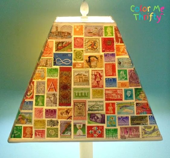 decoupage lampshade