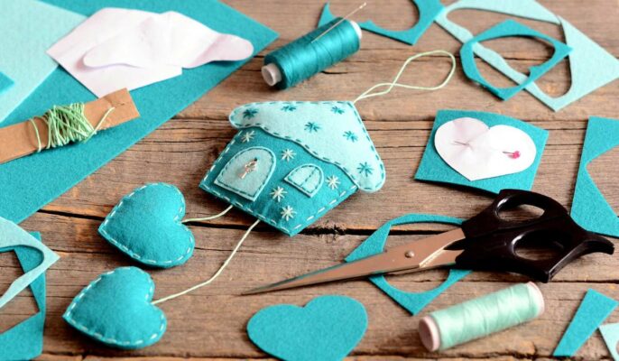 Recycled material DIY wall art