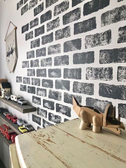 brick accent wall