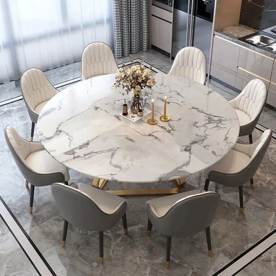 15 marble top dining table design ideas for home