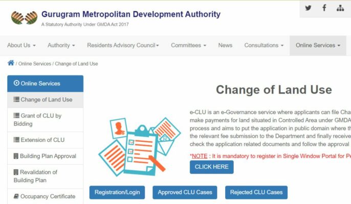 change of land use in gurgaon