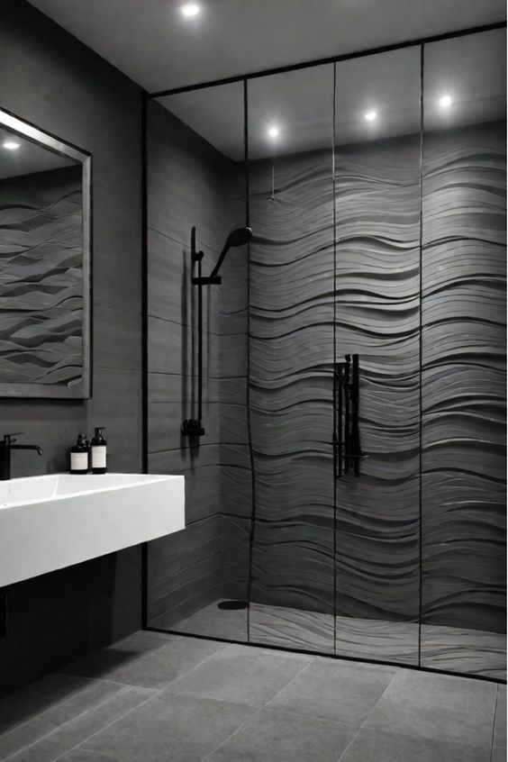 textured shower tiles