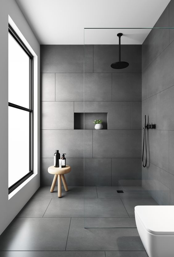 Matte finish shower tile