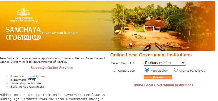 How to pay land tax in Pathanamthitta? 