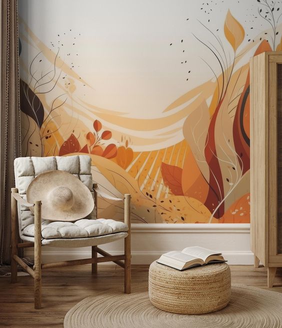 seasonal biophilic wallpaper