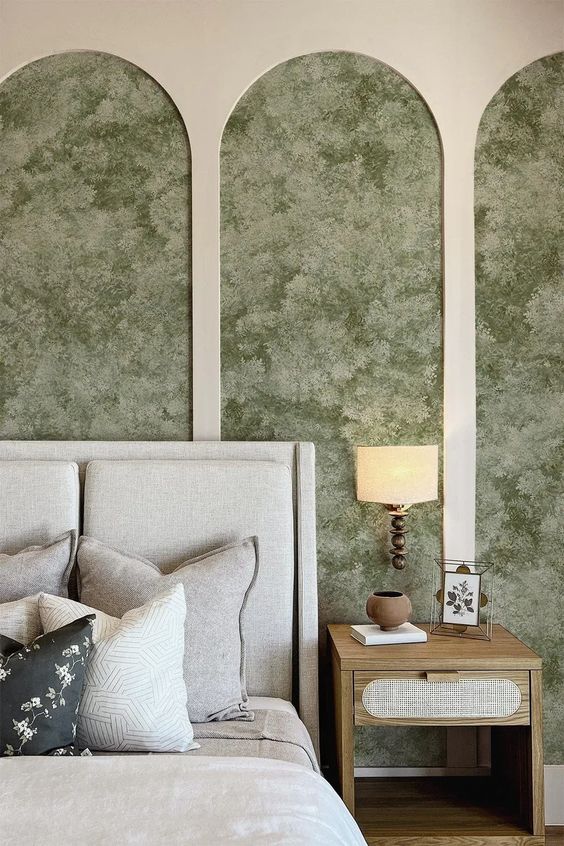 textured biophilic wallpaper