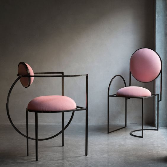 asymmetrical accent chair