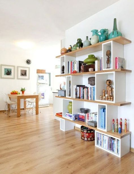 asymmetrical bookshelf