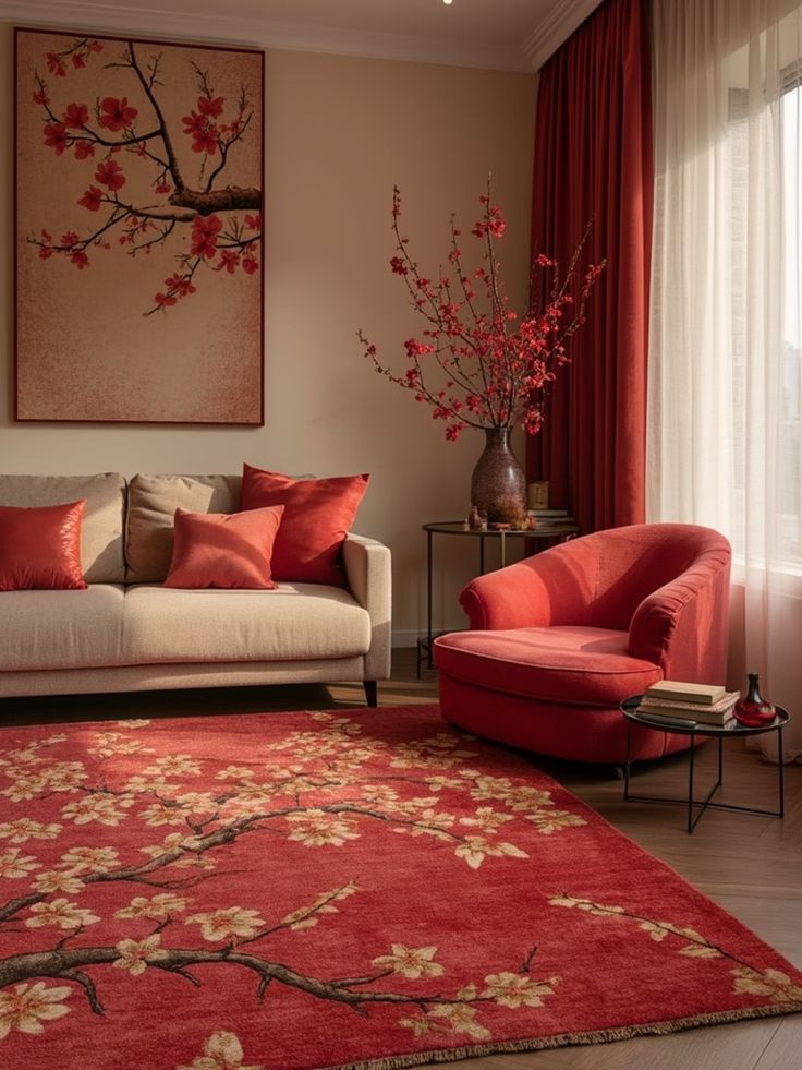 Designing the room with rug