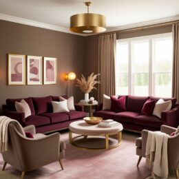 How to decorate your home with wine-red colour