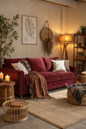 How to decorate your home with wine-red colour