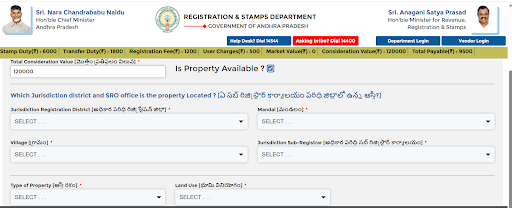 What is stamp duty and registration charges in Andhra Pradesh in 2025?