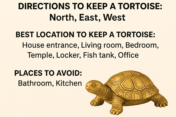 Feng Shui turtle and tips for placement of tortoise figurines at home