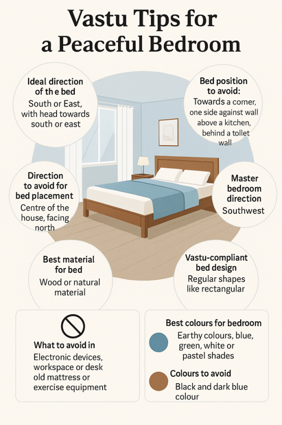 Bed direction as per Vastu
