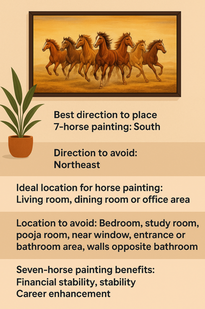 Vastu tips to place 7 horses painting at home