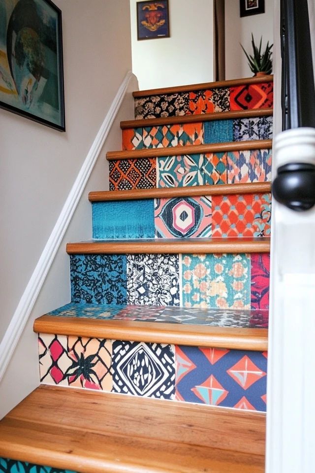 applications of wallpapers for stairs