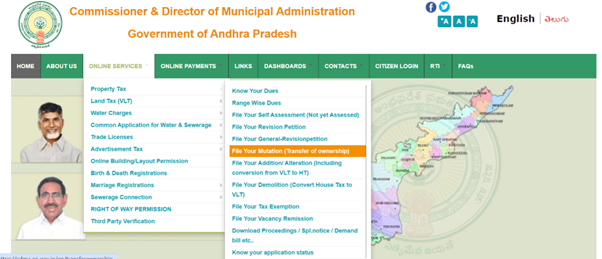 Online property tax payment in AP