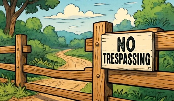 What is trespassing on property?